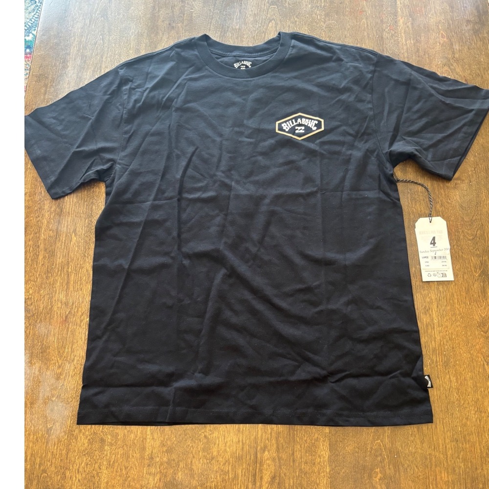 Billabong Mens Exit Arch Short Sleeve Graphic T-Shirt Black Large NWT